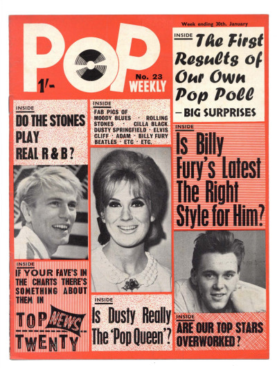 Pop Weekly Magazine No 23 30 January 1965 Cilla Black Rolling Stones Dusty Springfield the Moody Blues The Beatles