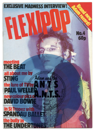 Flexipop Magazine No 4  with Flexi The Beat Sting Paul Weller David Bowie Spandau Ballet The Undertones Madness Adam Ant