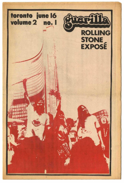 Guerilla magazine/newspaper Vol 2 No 1 June 16 1971 Canadian Underground Press Rolling Stone expose