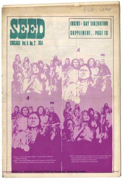 Seed magazine/newspaper Chicago Vol 5 No 2 March 13 1970 Gay Liberation
