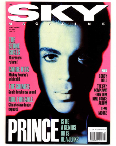 SKY Magazine July 1990 Prince Stone Roses Carre Otis The ChimesGorby Doll Demi Moore