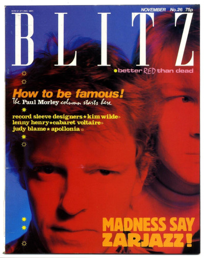 Blitz Magazine No 26 November 1985 Madness Cabaret Voltaire Lenny Henry Judy Blame Kim Wilde
