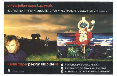 Julian Cope Peggy Suicide Original Vintage Island Records promo poster 50x75cm 1991