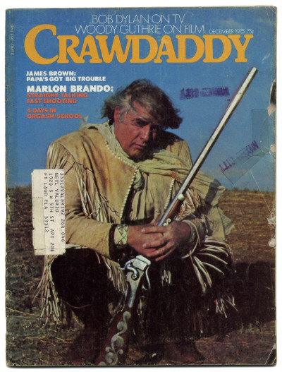 Crawdaddy Magazine December 1975 Bob Dylan Woody Guthrie Marlon Brando James Brown