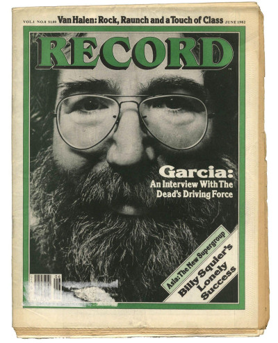Record magazine June 1982 Vol 1 No 8 Van Halen Jerry Garcia Rolling Stones Billy Squier