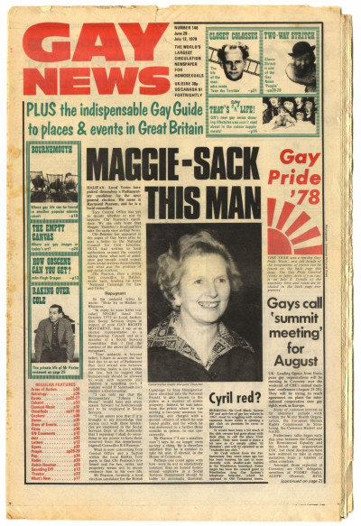Gay News magzine/newspaper No 146 June 29 - July 12, 1978 Margaret Thatcher
