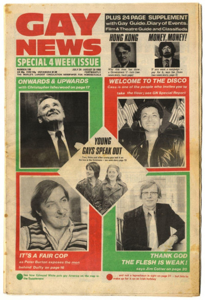 Gay News magzine/newspaper No 196 July 24 August 20, 1980 Disco Cass Man Heaven feature