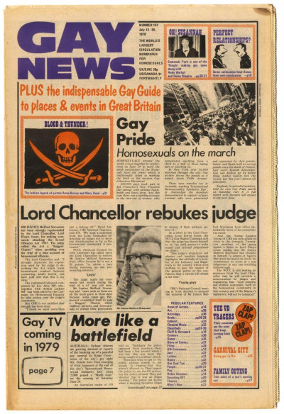 Gay News magzine/newspaper No 147 July 13-26 1978 Gay Pride march Flying Down to Rio