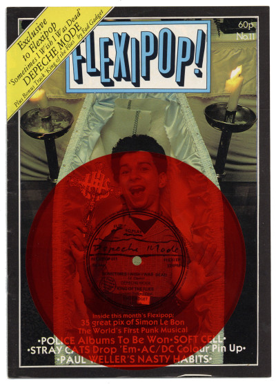 Flexipop Magazine No 11 with Depeche Mode flexi disc + Motorhead Blondie Paul Weller AC DC Duran Duran Angelic Upstarts Police Stray Cats Soft Cell Ultravox OMD