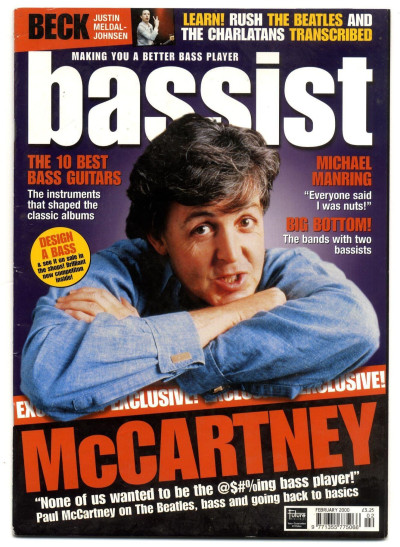 Bassist Magazine February 2000 Paul McCartney Michael Manring Beck Rush Charlatans