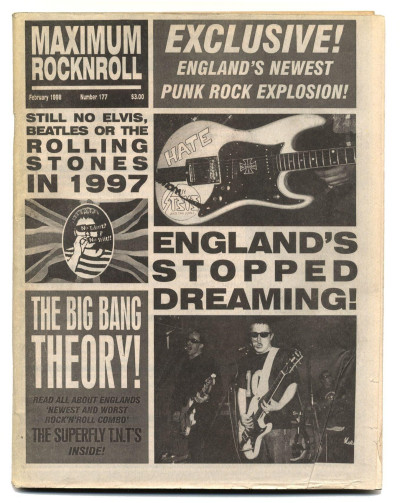 Maximum Rocknroll Magazine No 177 Feb 1998 Superfly TNT's Naive Humanized Chumbawamba Generation X