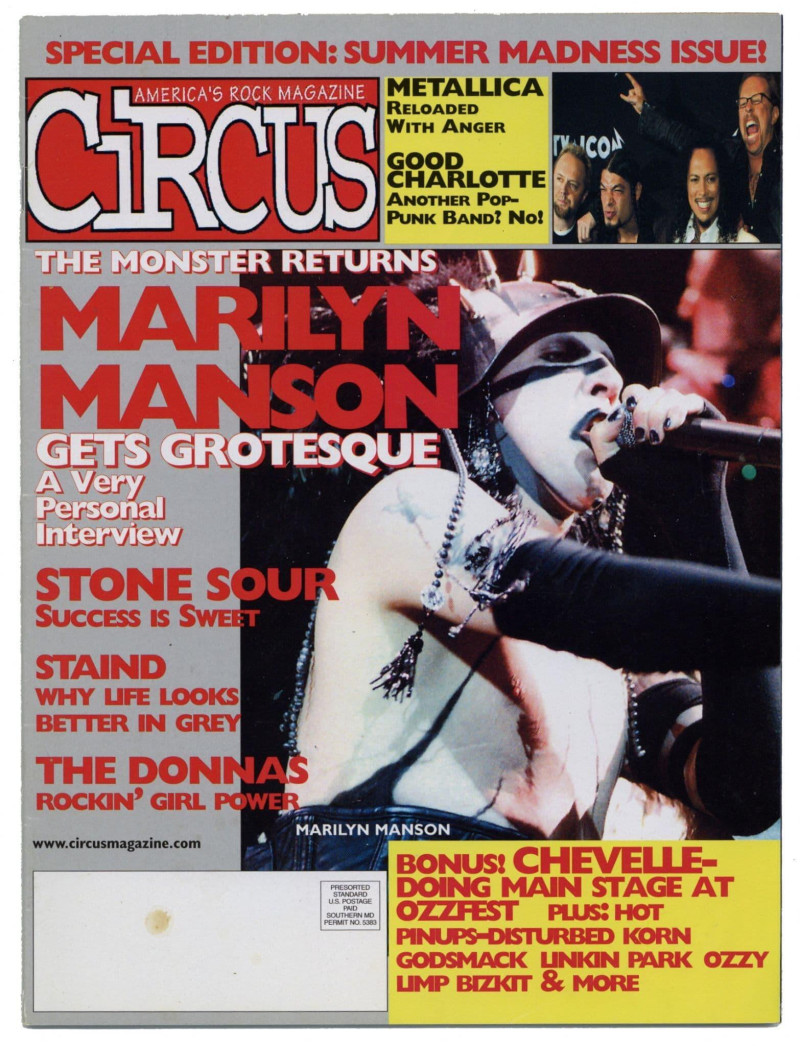 Circus Magazine July 2003 Marilyn Manson Metallica Queens of the