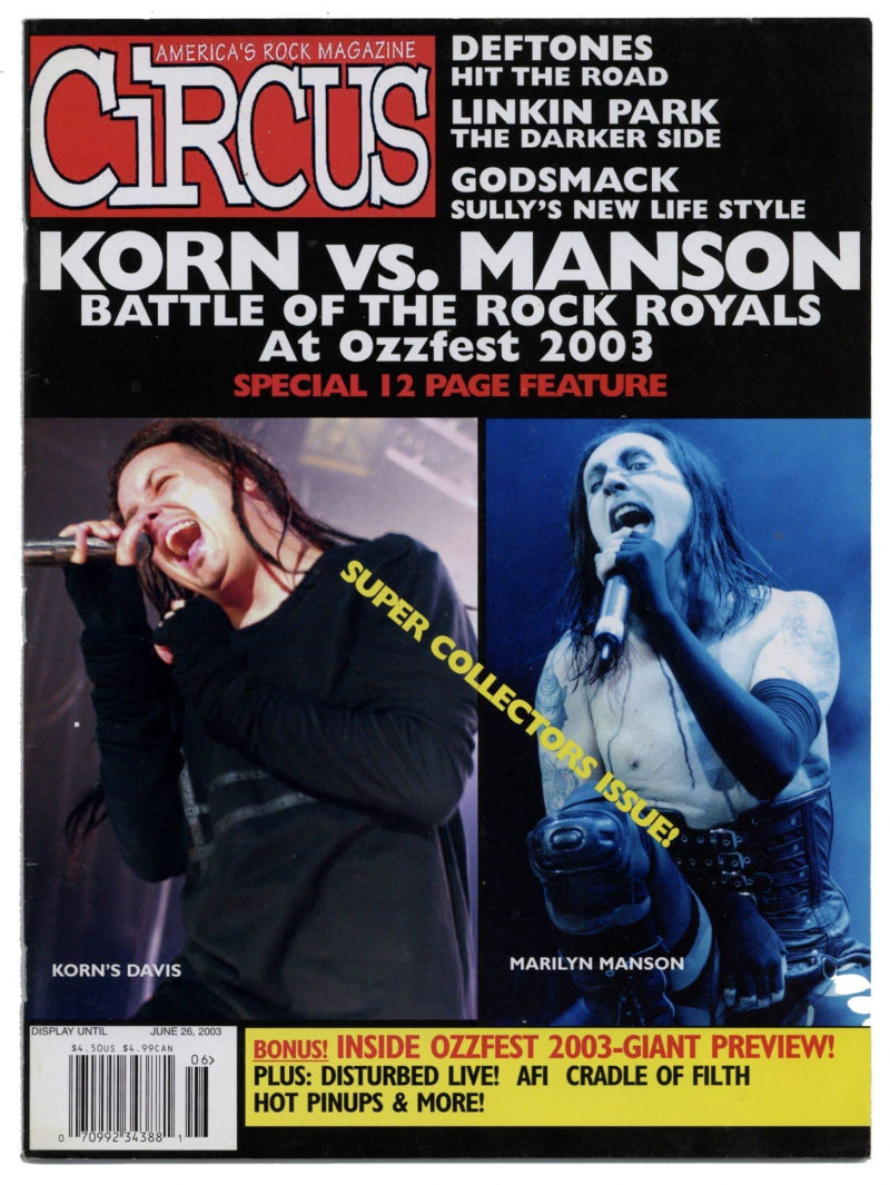 公式通販 - 人気アイテム多数 Magazine Circus June Deftones Manson Marilyn Korn 2003 その他