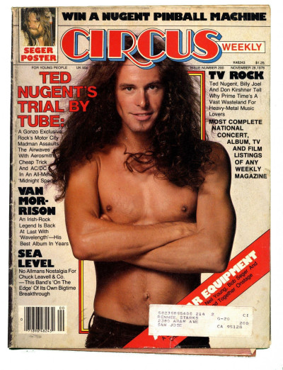 Circus Magazine November 28 1978 Ted Nugent Van Morrison Bob Seger Sea Level Savoy Brown