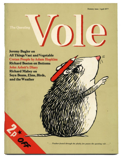 Vole Magazine Rare April 1977 Dummy Issue The Questing Vole Richard Boston Adam Hopkins Jeremy Bugler