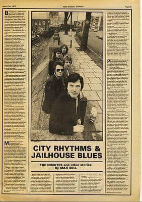 The Inmates 1 page Interview Press article/cutting/clipping 1979