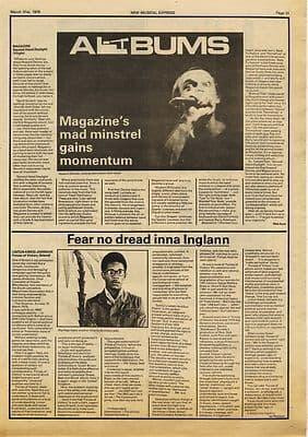 Magazine LINTON KWESI JOHNSON LP reviews Press article/cutting/clipping 1979