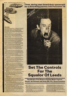 FUTURAMA FESTIVAL Joy Division FALL PIL Press article/cutting/clipping 1979