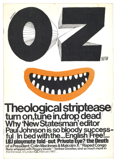 OZ Magazine No 1. (January 1967) Martin Sharp Smiling Lips cover Madonna of the Napalm poster