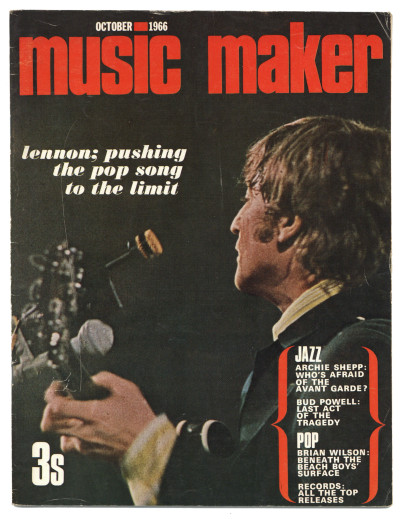Music Maker Magazine 10/1966 Archie Shepp Brian Wilson Bud Powell Beatles Lennon