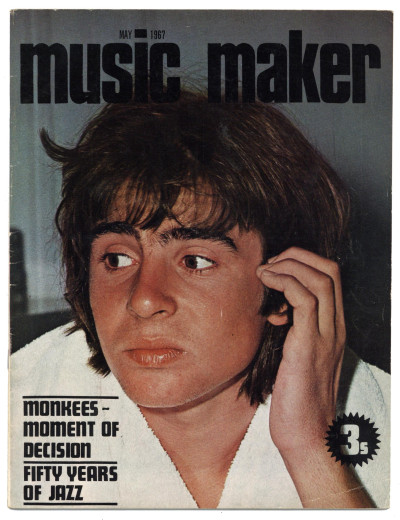 Music Maker Magazine UK 5/1967 Cliff Richard Buddy Rich Monkees Mickie Most Davy Jones on cover