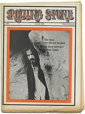 Rolling Stone Magazine No 14, 20 July 1968 Frank Zappa Interview Byrds Richie Havens Cream