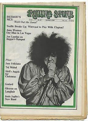 Rolling Stone Magazine No 25 4 January 1969 MC5 Hells Angels Stones Beggars Banquet Taj Mahal