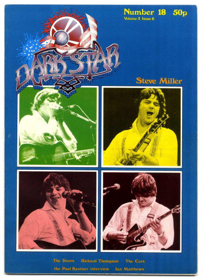 Dark Star Magazine No 18 1979 The Doors Steve Miller Cars Ian Matthews Richard Thompson Paul Kanter