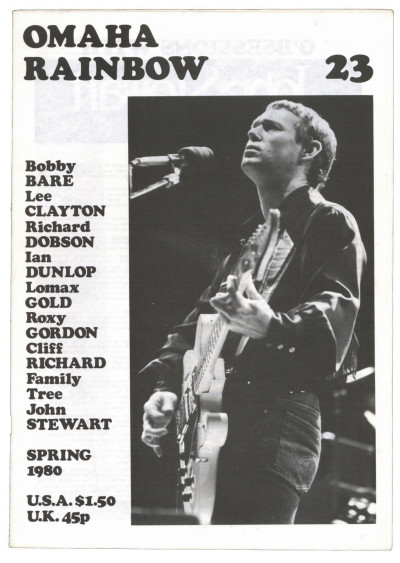 Omaha Rainbow Magazine No 23 Spring 1978 Ian Dunlop Lee Clayton Alvin Crow The Shadows Cliff Richard