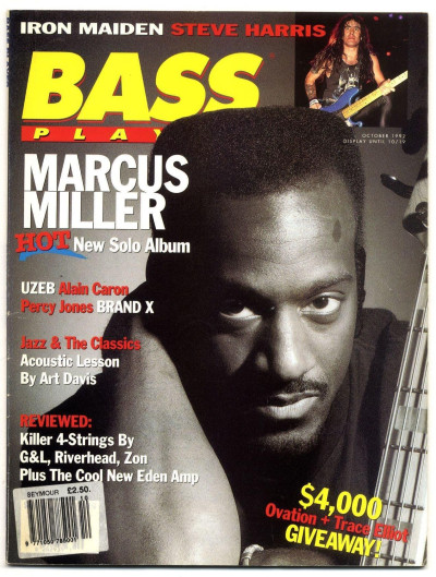 Bass Player Magazine October 1992 Marcus Miller, Percy Jones of Brand X, Steve Harris/Iron Maiden