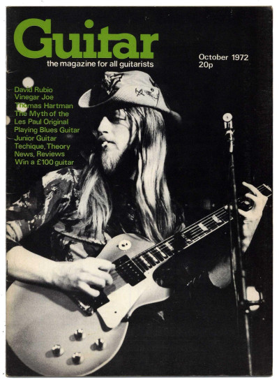 Guitar Magazine Vol 1 No 3 October 1972 Vinegar Joe David Rubio Thomas Hartman Les Paul Original