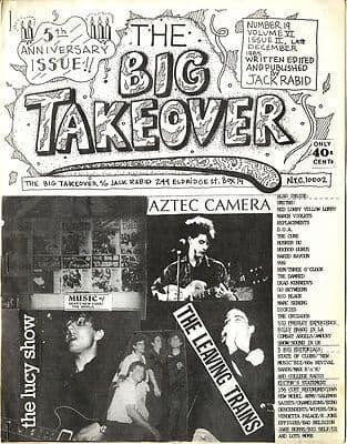 Big Takeover Magazine/Fanzine Issue No 19 Cure Smiths 999 Dead Kennedys Lucy Show Aztec Camera