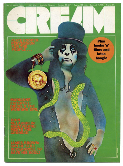 Cream UK Magazine No 23 April 1973  Pink Floyd Donovan Grateful Dead Mick Farren Alice Cooper