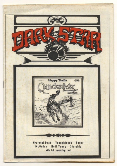 Dark Star Magazine No 1 January 1975 Grateful Dead Jefferson Starship John Cipollina Barry Melton