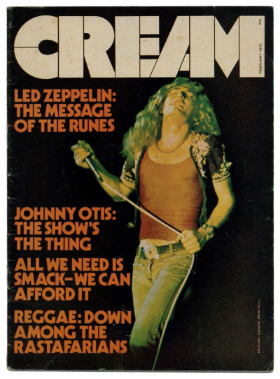 Cream UK Magazine No 10 February 1972 Led Zeppelin Leon Rosselson Beatles Johnny Otis