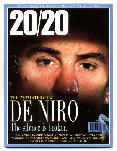 20/20 Time Out Magazine No 7 October 1989 Ian McCulloch Robert De Niro Rosanna Arquette Tina Turner