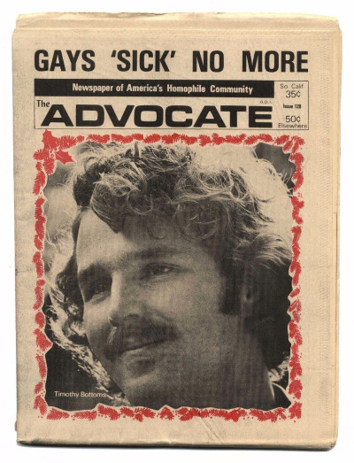 The Advocate No 128 January 2, 1974 Gay interest magazine GAYS SICK NO MORE!